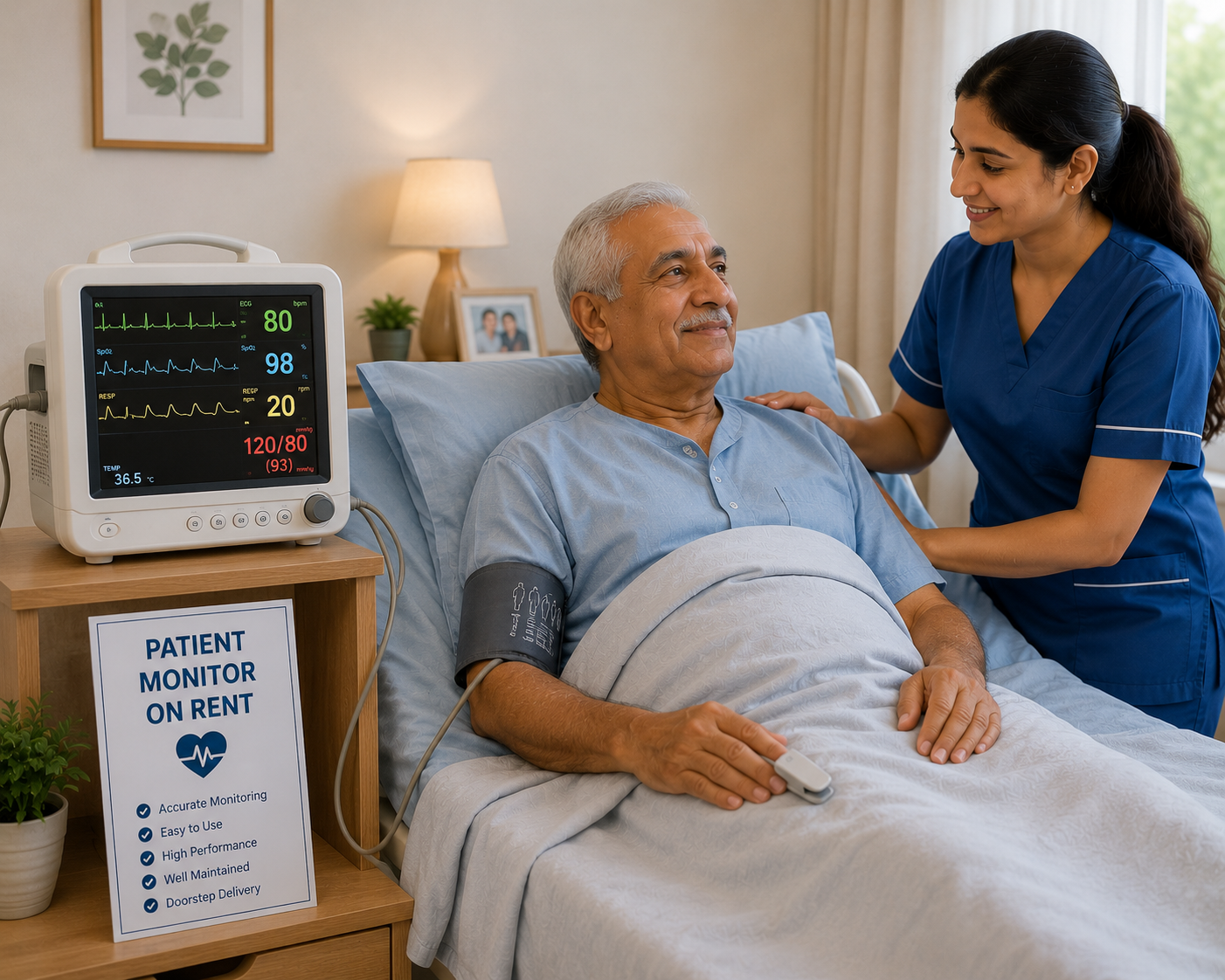 Patient monitor on rent in Noida – multi-parameter vital signs monitor